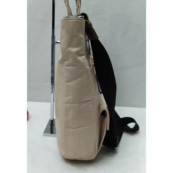 Marc Jacobs Beige Leather Double Pushlock Double Handles Tote Shoulder Bag - Picture 3 of 16